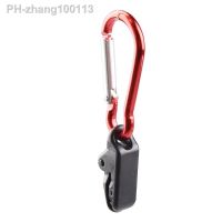 Waterproof Thumb Outdoor Hiking Camping Tent Awning Windproof Fixing Clamp Grip with Carabiner Hook Plastic Alligator Clip