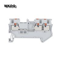 [HOT QAA,JXHKLWW 121] 10Pcs PT1.5 TW PT 1.5 TW Push In Twin 3 Conductor Feed ผ่าน Strip Wire ขั้วต่อไฟฟ้า Din Rail Terminal Block PT 1.5TW