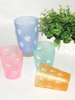 Candy Colored Plastic Water Cup, Fashion Printing Beer Cup Gargle Cup Four Pack