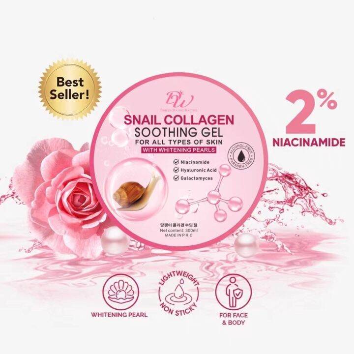 DW Snail Collagen Soothing Gel For All Types Of Skin Whitening Pearls