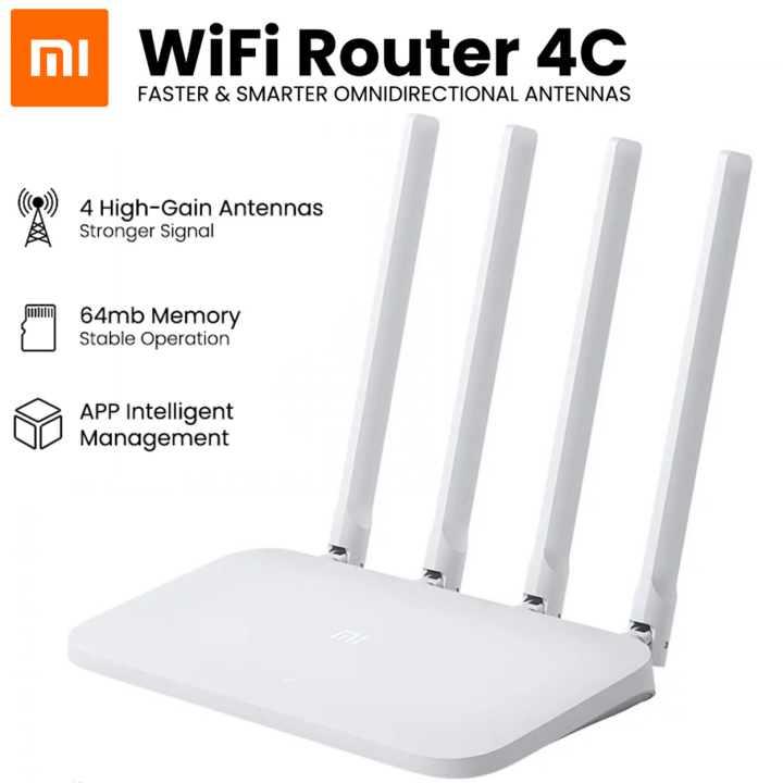 Xiaomi Router 4C Wireless Wifi Optical Fiber HighSpeed ThroughWall