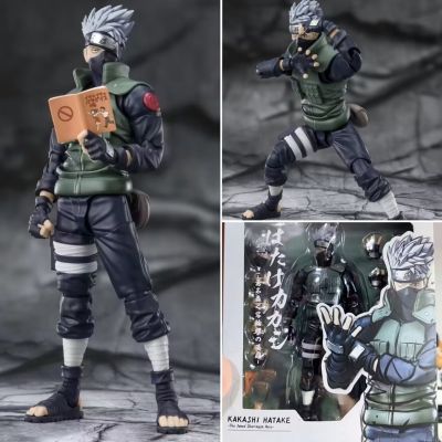 หุ่นนารูโตะฮาตาเกะคาคาชิ SHF Shippūden Kakashi 2.0ฮีโร่ของ Sharingan โมเดลตุ๊กตาขยับแขนขาได้อนิเมะของเล่นของขวัญคริสต์มาส