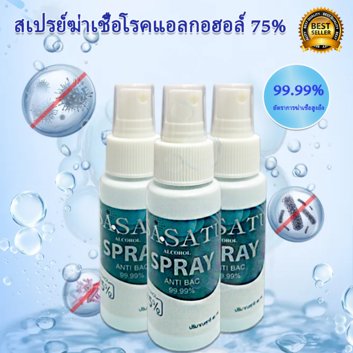 สเปรย์แอลกอฮอล์-75-ขนาด-60ml-100ml-สเปรย์แอลกอฮอล์พกพา-ขนาดเล็ก-ไม่ต้องล้างออก