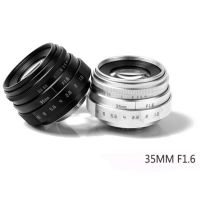 Foleto Fujian 35mm F1.6 CCTV Lens Television TV Lens Adapter Ring C Mount for canon EOS M nikon j1 sony nex Micro m43 fx A7 A5