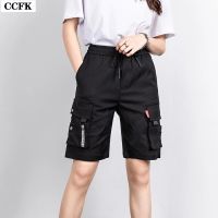 Techwear Womens Military Cargo Shorts Summer Multi Pocket Shorts Joggers Harajuku Casual Fitness Work Pants Grunge 2023 Beach