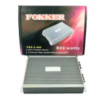 เพาเวอร์แอมป์ติดรถยนต์ดีๆ FOKKER รุ่น FKA-2.480 CLASS AB 2CH สีเงิน แอมป์น้ำดี เครื่องเสียงติดรถยนต์,เพาเวอร์ติดรถยนต์ CAR AMPLIFIER