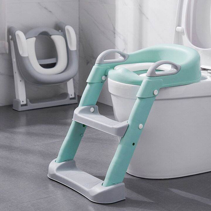 Dobrável Infantil Potty Seat Urinal Backrest Training Chair Com Step ...