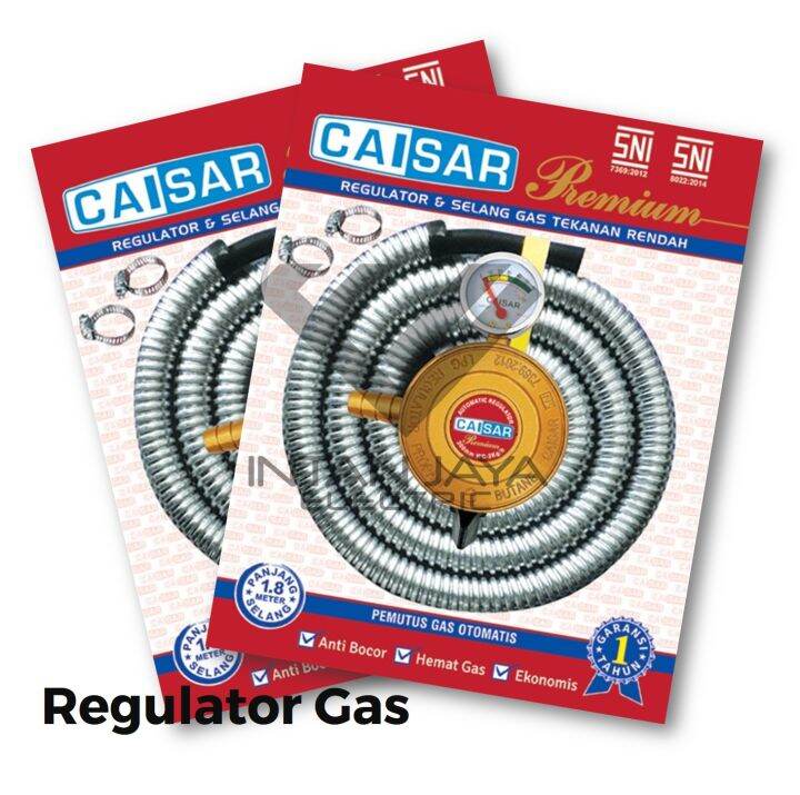 Regulator Plus Selang Gas Caisar Premium Set Selang Gas Dan