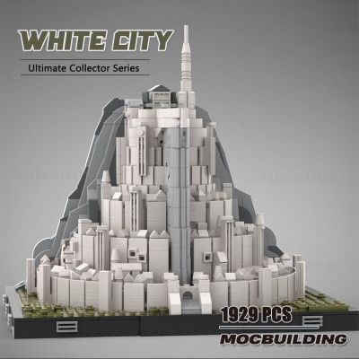 The Rings Movie MOC Building Block White City Architecture Collection DIY Assembly Technology Bricks Display Toys Puzzle Gifts