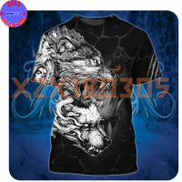 【 xzx180305 】 Personalized Custom Name Short Sleeve 2023 Summer Wolf And Moon Night 3D Full Print t shirt style3