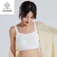 UAZGEO ไร้รอยต่อไร้รอยต่อ Backless bralette เสื้อกั๊กสเวตเตอร์ ไร้แขนเสื้อ สำหรับเด็กผู้หญิง สายเอี๊ยม สำหรับผู้หญิง พร้อมแผ่นอก ไม่มีแหวนเหล็ก ชุดชั้นในสตรีสตรี ห่อหน้าอก เสื้อกล้ามเอวลอย บราสำหรับผู้หญิง