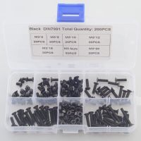 【✲High Quality✲】 MOTOR WORLD One 200Pcs M3 Mm Flat Countersunk Head Black Grade 10.9 Alloy Steel Hex Socket Head Cap Screw Din7991 Screws