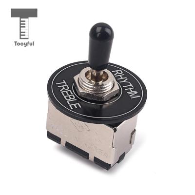 ：《》{“】= Tooyful Black 3 Way Toggle Switch Pickup Selector With Rhythm Treble Switch Washer Ring For LP Electric Guitar
