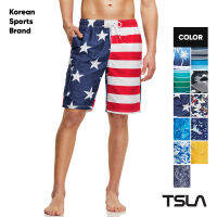 [TSLA] Mens 11 Inches Swim Trunks, Quick Dry Beach Board Shorts, Bathing Suits with Inner Mesh Lining and Pockets I กางเกง ขาสั้นผช I ชุดว่ายน้ำ I กางเกงผู้ชาย (TM-MSB07)