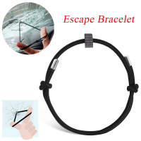 รถฉุกเฉินกระจกหน้าต่าง Breaker สร้อยข้อมือทังสเตนคาร์ไบด์เชือกยางยืด Rapid Escape self Rescue wristbands รถ Accessories