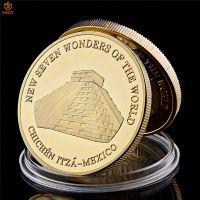 2007 Mexico Chichen-Itza New World Seven Wonders Euro Gold Metal Collectibles Coin Souvenirs Crafts Gifts