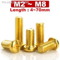 M2 M2.5 M3 M4 M5 M6 M8 Copper Phillips Machine Screws PM Pan Head Brass Screws Metric Thread Cross Recess Bolt GB818 DIN7985