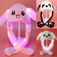 ❁ Chx【พร้อมส่ง】หมวกหูกระต่าย มีไฟ LED เรืองแสง ขยับได้ สําหรับเด็กผู้หญิง คอสเพลย์ คริสต์มาส