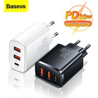 Baseus เครื่องชาร์จ USB Type C PD 20W,สำหรับ14 13 Pro Max Plus 30W ชาร์จเร็วอะแดปเตอร์เครื่องชาร์จ QC3.0 Typec