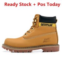 CODff51906at Ready Caterpillar Mens Plain Soft-Toe Work Boot Boot Kerja Lelaki Caterpillar