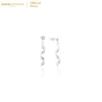 Louis Montini (Jewelry) Sterling Silver 925 Earrings ต่างหูเงินแท้ 92.5% ต่างหูผู้หญิง รูปเกลียว LJER79