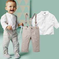 COD dsdgfhgfsdsss 1BBworld Baby Boy 2PCS Set T-shirt Top Shirt Bib Pants Over