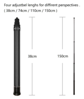 1.5m Ultra-Light Carbon Fiber Invisible monopod Selfie Stick For Insta360 ONE X2 ONE R ONE X  Brand New Accessory