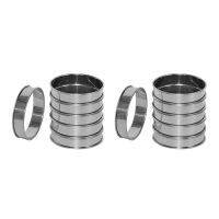 12 Pack 4 Inch Double Rolled English Muffin Rings, Stainless Steel Crumpet Rings, Tart Rings, Round