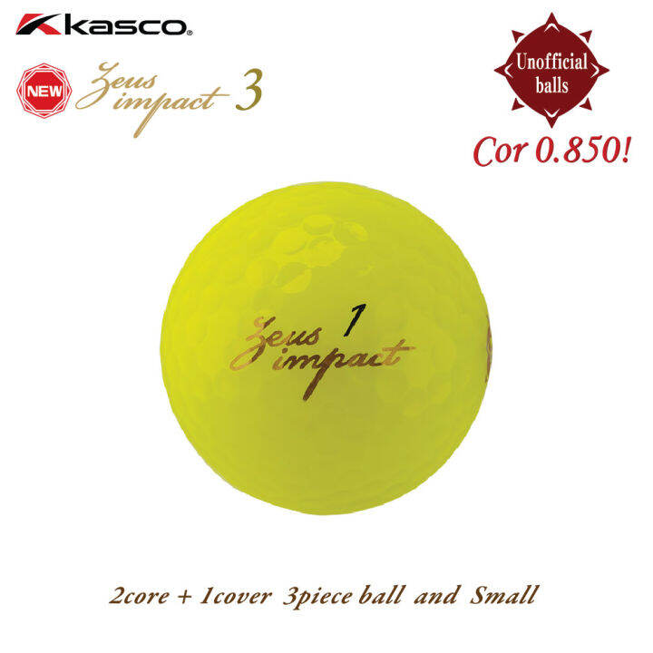 kasco-zeus-impact-3-hicor-golf-ball-for-men-1dz-ลูกกอล์ฟผู้ชาย-ตีไกล-ผิดกฎ-รุ่นใหม่-zeus-impact-3-1โหล