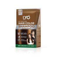 LYO HAIR COLOR SHAMPOO ไลโอ แฮร์ คัลเลอร์ แชมพู (6ซอง / กล่อง) สีน้ำตาลประกายทอง