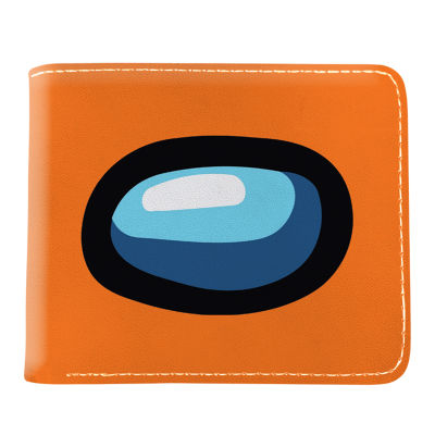 Cartoon Game Crewmate Impostor Wallet Short Purse Whit Coin Pocket Credit Card Holder WM