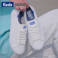 KEDS รองเท้าผ้าใบลําลอง หนังวัวแท้ ระบายอากาศได้ดี สีขาว แฟชั่นฤดูร้อน 2022