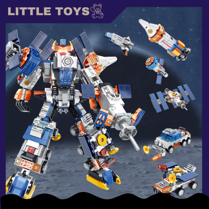 little-toys-โมเดล-หุ่นยนต์แปลงร่าง-2in1-ทรานฟอร์มเมอร์-อวกาศ-รถแปลงร่าง-ของเล่นเด็ก-ฝึกทักษะ-พร้อมส่ง