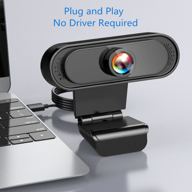 USB Computer Camera with 90° Wide-Angle Conferencing Webcam with Microphone Recording Gaming 1080P Full HD Streaming Computer Web Camera PC Laptop Desktop Video Calling 