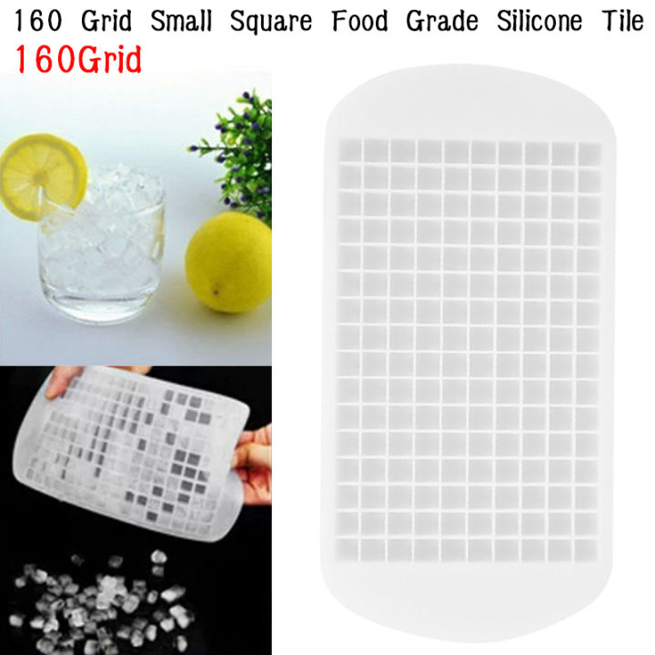 160 Grids Food Grade Silicone Bar Ice Cube Tray Mini Ice Cubes Small Square Mold  Ice Maker Silicone Mold