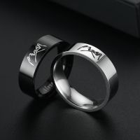 I You Engraved Statement Hand Gesture Couple Jewelry