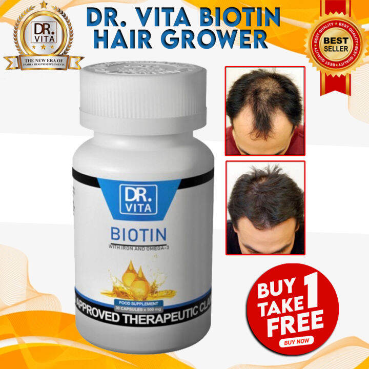 BUY 1 TAKE 1! DR.VITA BIOTIN with Iron and Omega 3 for MEN Anti Hair ...