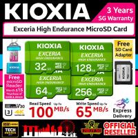 ?ฟรี + ปลาค็อด + คลังสินค้าพร้อม?KIOXIA EXCERIA ทนทานสูง MicroSD 32GB 64GB 128GB C10 256GB U3 V30การ์ดความจำ A1ได้ถึง100เมกะไบต์/วินาทีโตชิบา3น. SG