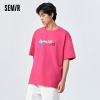 Semir 2023ฤดูร้อนเสื้อยืดคู่สำหรับผู้ชายดูดความชื้นแห้งเร็วพิมพ์ลายตัวอักษรใส่สบายเทรนด์