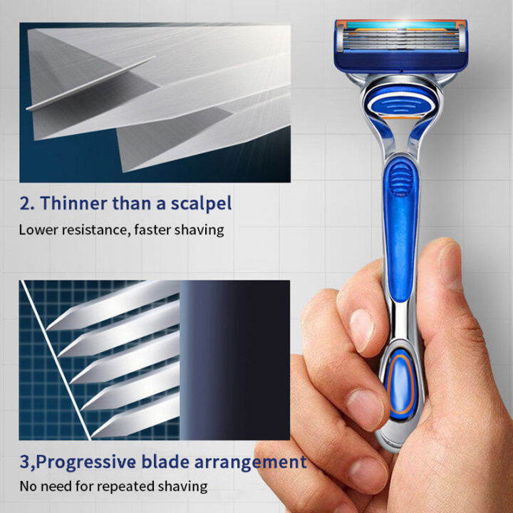 gillette-fusion-5-proglide-proshield-5-ชั้นใบมีดโกนหนวดสําหรับผู้ชาย