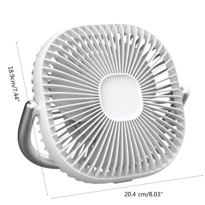 พัดลมแบตเตอรี่-usb-ชาร์จได้พร้อมไฟ-led-สำหรับโต๊ะทำงานห้องนอนเดินทางฉุกเฉิน