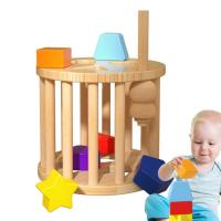 Shape Sorter For Kids Wooden Sensory Shape Sorter Cube Learning Toys Color Recognition Educational Toy Shape Sorter Cube For Kids Ages 1-3 enjoyable