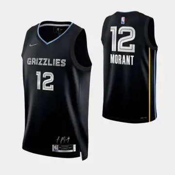 Nike Youth 2022-23 City Edition Memphis Grizzlies Ja Morant #12 Black  Cotton T-Shirt