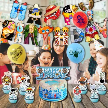One Piece Anime Theme Party Supplies Kit Decorations Set Favours for Boys  Adult Grils 113 Pcs Includes Cake Cupcake Toppers Backdrop Tablecloth  Tableware Plates Cups Balloons by Forepitta  Shop Online for