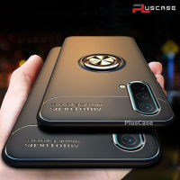 PlusCase สำหรับ OnePlus Nord CE 5G ขาตั้งแหวนโลหะเคสซิลิโคนอ่อนเคสกันกระแทกแบบบางด้านหลังปลอก