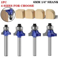 1pc 6mm 1/4－มุมก้านรอบไม้เราเตอร์บิตเครื่องมืองานไม้ Endmill Milling Cutter Corner Round Over Bit