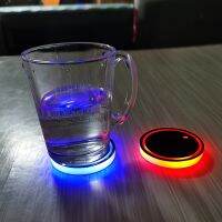 SHJGKFD 7 Colors LEDLuminous Coaster Water Cup Bottle Pad Accessories For Dodge Journey Jeep Grand Cherokee/Compass/Commander/Wrangler/R