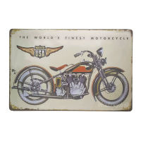 ป้ายสังกะสีวินเทจ HD : The World’s Finest Motorcycle, ขนาด 20x30 ซม