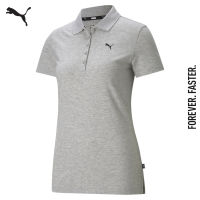 PUMA BASICS - เสื้อเชิ้ตโปโลผู้หญิง Essentials สีเทา - APP - 58677954