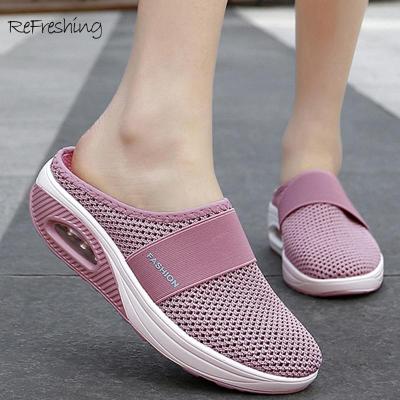 Newest Women Cool Slipper Fashion Summer Wedges Platform Shoes Female Slippers Breathable Mesh Light Ladies Footwear Sandals